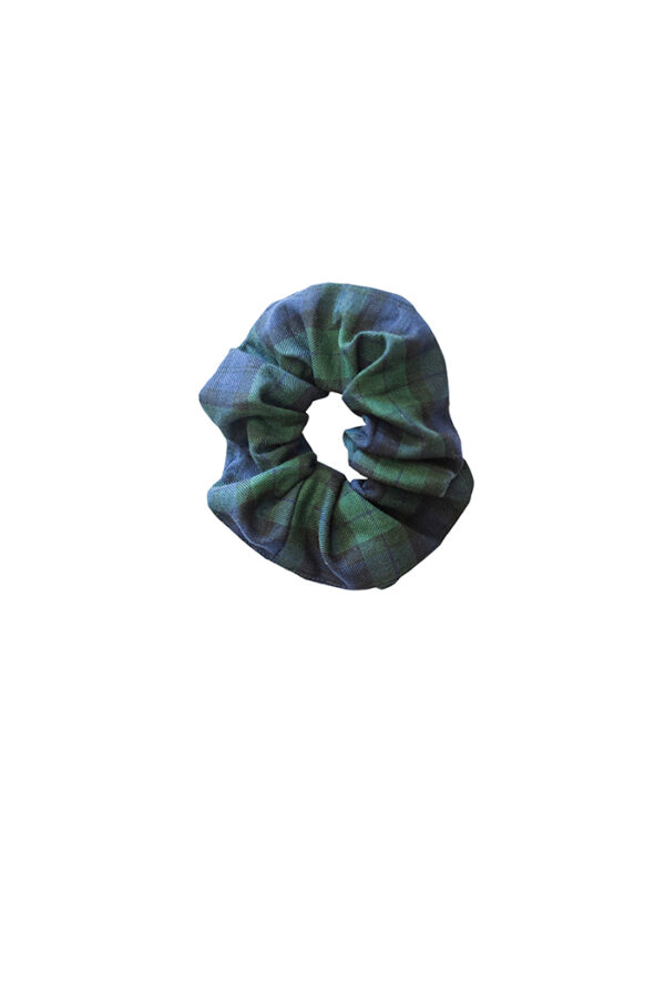 The Bardot Scrunchie in Blackwatch Plaid