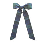 Madame Hortence Bow Hair Tie in Blackwatch Plaid