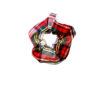 The Bardot Scrunchie in White Stewart Tartan