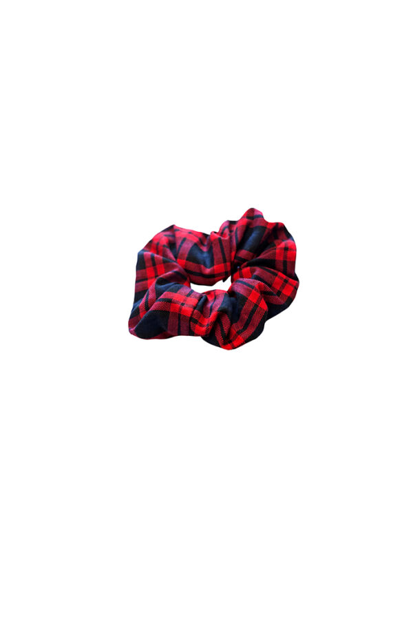 The Bardot Scrunchie in Redwatch Plaid