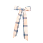 Madame Hortence Bow Hair Tie in Sugar Plum Plaid