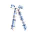 Madame Hortence Bow Hair Tie in Winter Wonderland Plaid
