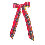 Madame Hortence Bow Hair Tie in Red Stewart Tartan