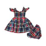 The Mini Elisabeth in Navy Stewart Tartan