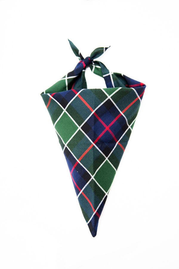 The Fur Baby Bandana in Mistletoe Plaid
