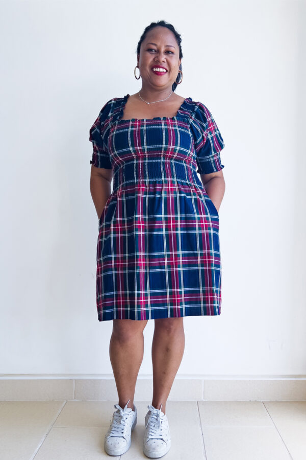 Rita in Navy Stewart Tartan