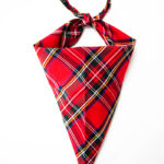 The Fur Baby Bandana in Red Stewart Tartan