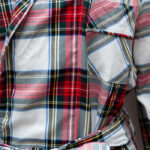 The Deborah Robe In White Stewart Tartan