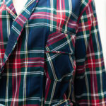 The Deborah Robe In Navy Stewart Tartan